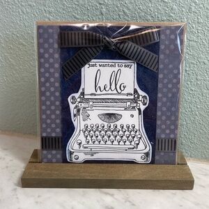 Just Wanted to Say Hello Typewriter Handmade Card